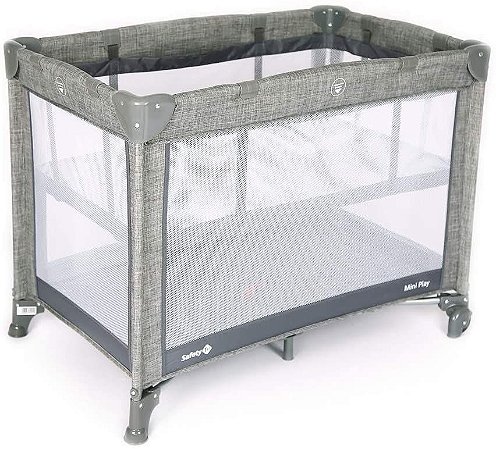 Berço Portátil Mini Play, Safety 1st, Grey Denim