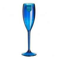 Taça de Champanhe Acrílica Azul Cristal - Maricota Festas