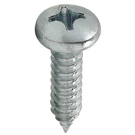 Parafuso Auto Atarraxante Cabeça Panela Phillips Ferro Zinco Branco 3.9 X 13