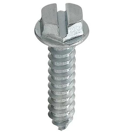 Parafuso Sextavado Auto Atarraxante Arruelado Fenda Ferro Zinco Branco 6.3 X 16