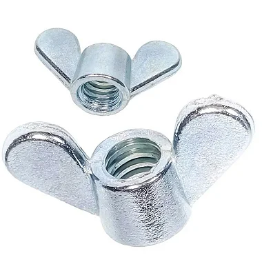Porca Borboleta M6-1,00MA Ferro Zinco Branco