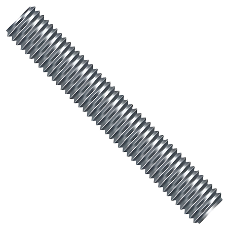 Barra Roscada 1 Metro M16-2,00MA Ferro Zinco Branco