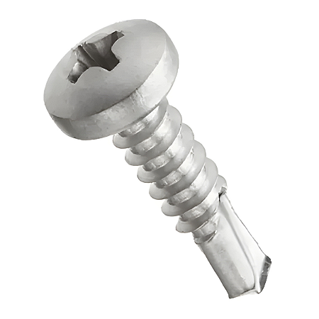 Parafuso Auto brocante Cabeça Panela Phillips 4.2 X 25 Ferro Zinco Branco