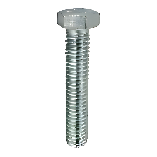 Parafuso Sextavado Rosca Inteira 5/8-11 X 2-1/4UNC Ferro Zinco Branco