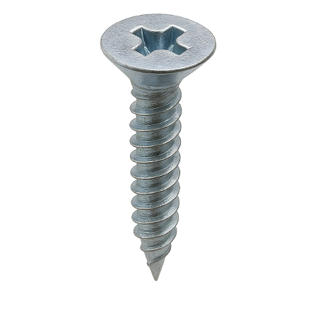 Parafuso Auto Atarraxante Cabeça Chata Phillips Ferro Zinco Branco 2.2 X 6.5