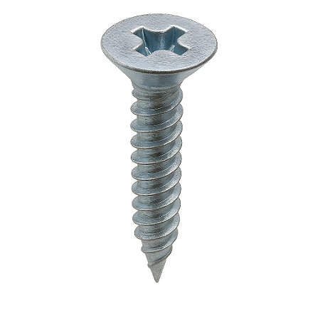 Parafuso Auto Atarraxante Cabeça Chata Phillips Ferro Zinco Branco 6.3 X 22