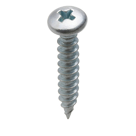 Parafuso Auto Atarraxante Cabeça Panela Phillips Ferro Zinco Branco 2.2 X 6.5