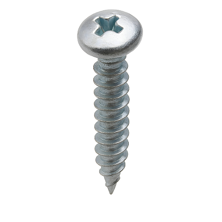 Parafuso Auto Atarraxante Cabeça Panela Phillips Ferro Zinco Branco 3.9 X 25