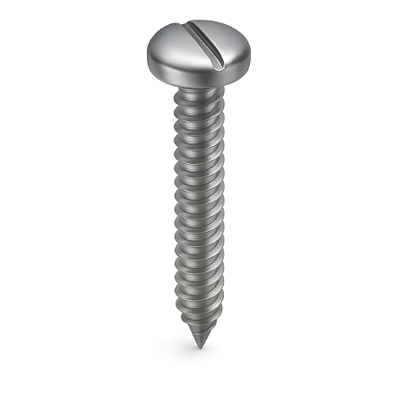 Parafuso Auto Atarraxante Cabeça Panela Fenda Ferro Zinco Branco 2.2 X 6.5