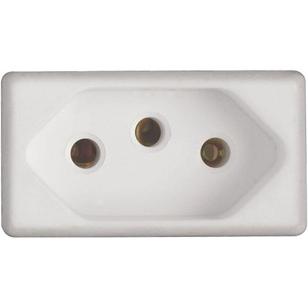 Módulo Tomada 2P+T Tramontina 10 A 250 V Branco