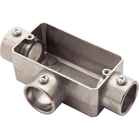 Condulete Tipo T 3/4" Fixo Tramontina sem Tampa sem Rosca e sem Pintura