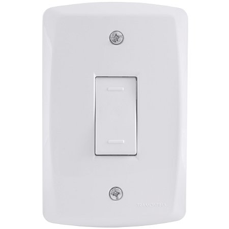 Conjunto 4x2 com 1 Interruptor Paralelo 10 A 250 V Tramontina Lux2 Branco