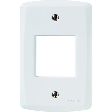 Placa 2 Postos Juntos 4x2 Tramontina Lux² Branca