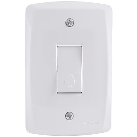 Conjunto 4x2 com 1 Pulsador Campainha 10 A 250 V Tramontina Lux2 Branco