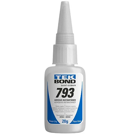 Cola Adesivo Instantâneo 793 20g Média Viscosidade Tek Bond Cor Incolor