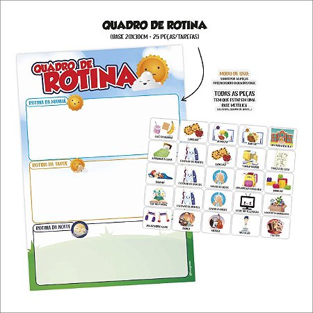 Quadro de Rotina Imantado