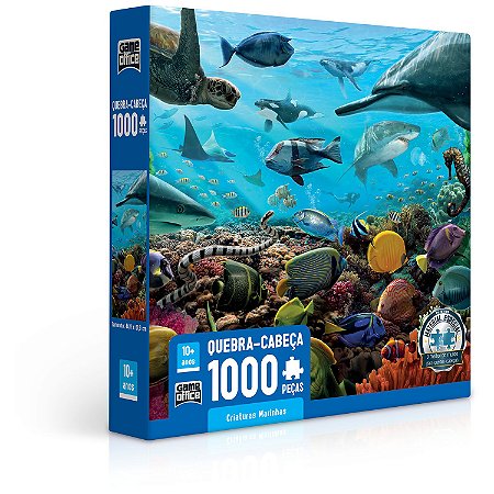 Quebra-cabeça Criaturas Marinhas 1000 peças