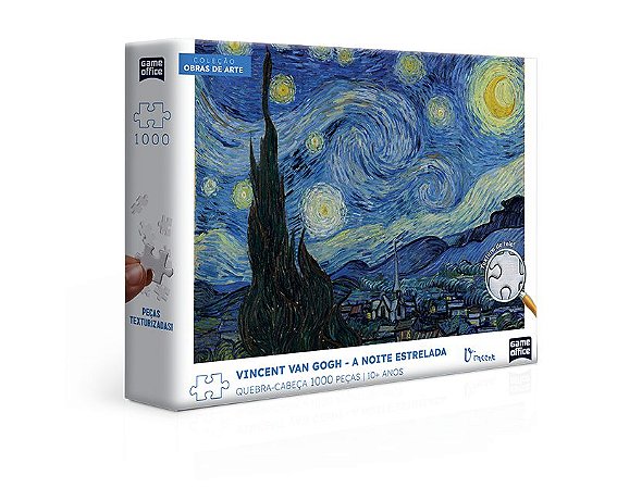 Quebra-Cabeça Vicent Van Gogh - A noite estrelada - 1000 peças