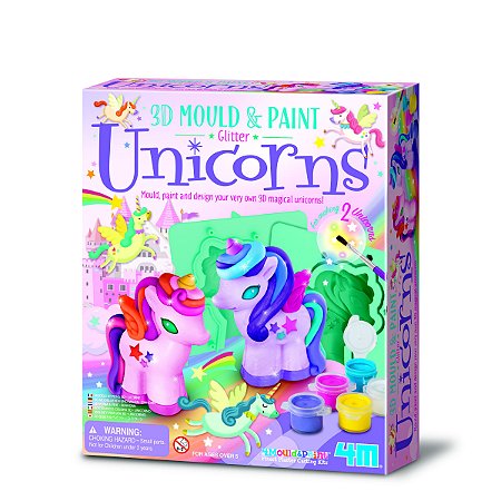 Molde e Pinte Glitter Unicornio