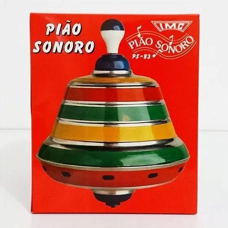 Pião Sonoro P Brinquedo Tradicional Brinquedos Bambalalão Brinquedos  Educativos