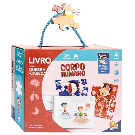 Box Livro com Quebra Cabeça Corpo Humano