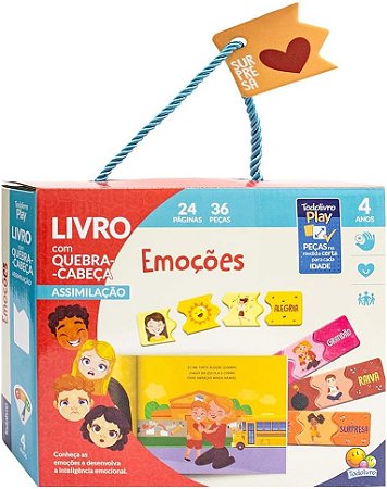 Box Livro com Quebra Cabeça Emoções