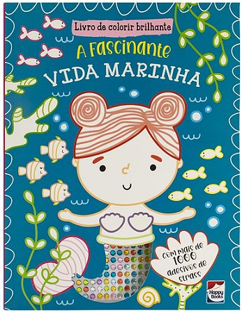 Livro de Colorir Brilhante: A Fascinante Vida Marinha