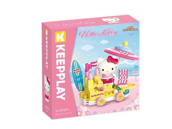 Blocos de Montar Banho de Sol Hello Kitty