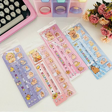 Cartelinha de Sticky Notes Capivara