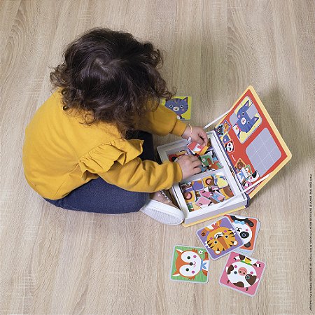 Livro Magnético Misture e Combine Baby Animals Janod