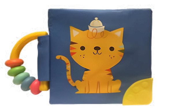 Meu livro macio com chocalho e mordedor: Gato