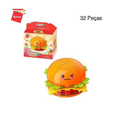 Blocos de Montar Fast Food Hamburguer