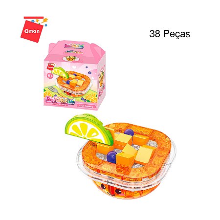Blocos de Montar Comidinhas Pudim de Frutas