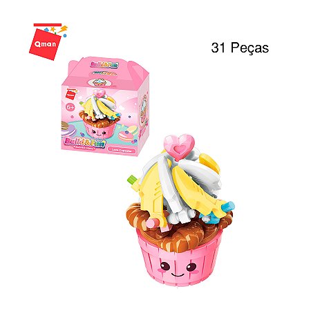 Blocos de Montar Comidinhas Cupcake
