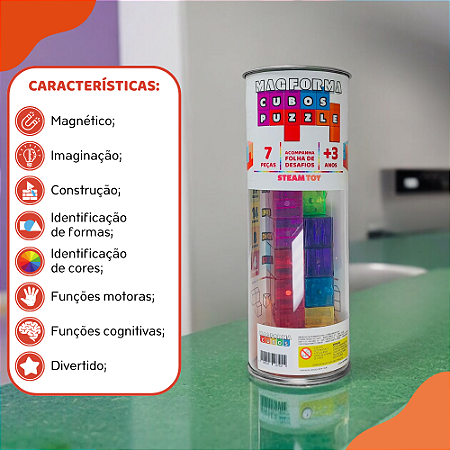 Magforma Cubos puzzle translúcidos magnéticos