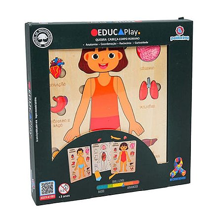 Quebra cabeça corpo humano Menina