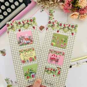 Kit Marcadores de Pagina Fazenda de Morangos