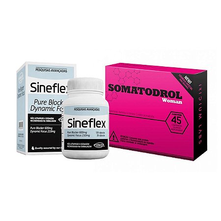 Kit Sineflex 150 Cápsulas + Somatodrol Woman 45 Cápsulas