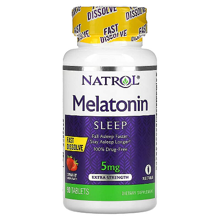 Melatonina 5mg Sublingual Fast Dissolve 90 Tabletes Natrol