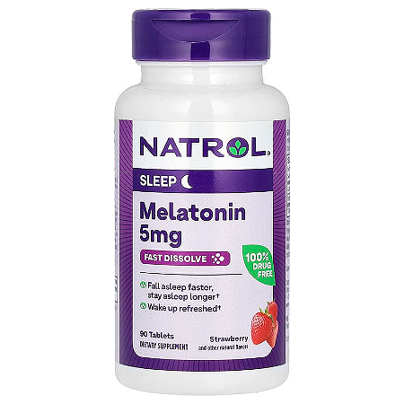 Melatonina 5mg Sublingual Fast Dissolve 90 Tabletes Natrol