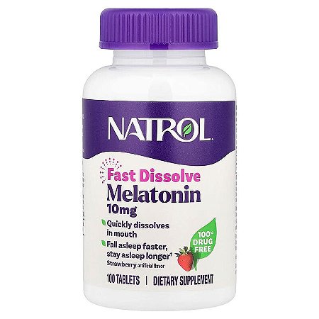 Melatonina 10mg Sublingual (100 Tabletes) - Natrol