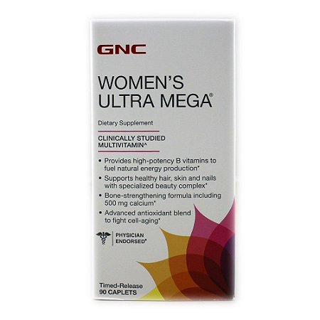Multivitamínico GNC Womens Ultra Mega (90 Tabletes) - GNC