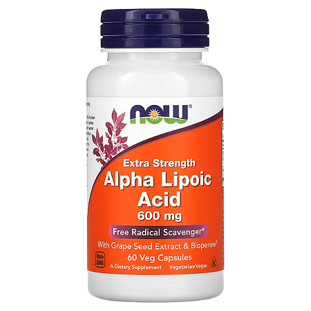 Ácido Alfa Lipóico 600mg 60 Capsulas Now Foods