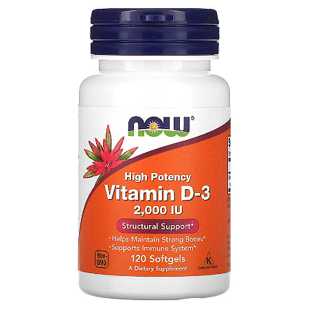 Vitamina D3 2000ui 60 Caps Now Foods
