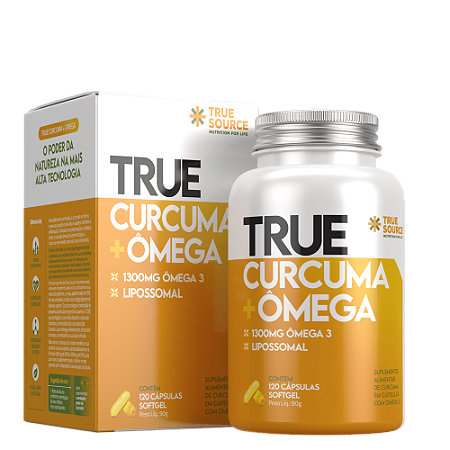 True Curcuma + Omega Lipossomal 120 Caps True Source