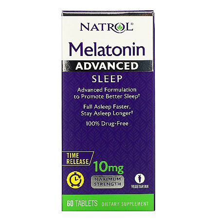 Melatonina 10mg Força Máxima Liberação Rápida e Gradual (60 Tabs) - Natrol