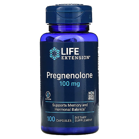 Pregnenolona 100mg 100 Caps - Life Extension