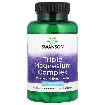 Complexo Triplo de Magnésio 400mg 100 Caps Swanson