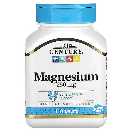 Magnésio 250mg 110 Tabletes 21st Century