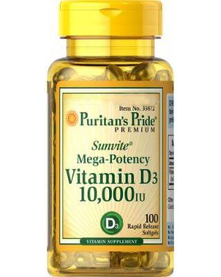 Vitamina D3 10000 ui 100 Caps Puritan's Pride